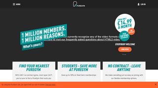 
                            7. PureGym: Low-Cost 24 Hour Gym Memberships | No Contract