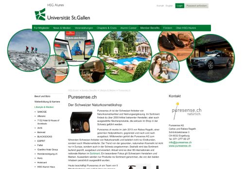 
                            4. Puresense.ch - Universität St.Gallen - HSG Alumni