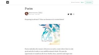 
                            6. Purim – Kabbalah University – Medium