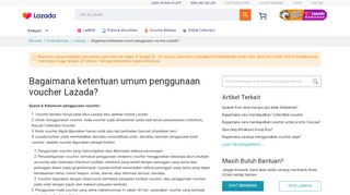 
                            2. Pusat Bantuan | Voucher dan Promo | Lazada ID