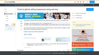 
                            10. Push to github without password using ssh-key - Stack Overflow
