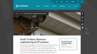 
                            8. Push To Hack: Reverse engineering an IP camera | Context ...