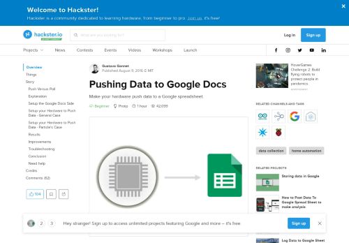 
                            8. Pushing Data to Google Docs - Hackster.io