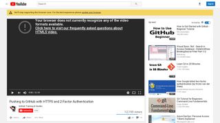 
                            9. Pushing to GitHub with HTTPS and 2-Factor Authentication - YouTube