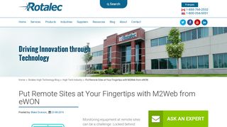 
                            8. Put Remote Sites at Your Fingertips with M2Web from eWON | Rotalec