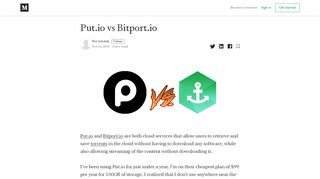 
                            3. Put.io vs Bitport.io – The Infolink – Medium