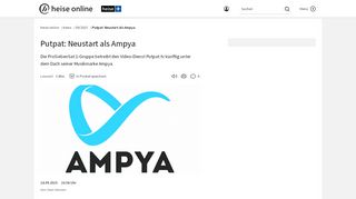 
                            4. Putpat: Neustart als Ampya | heise online