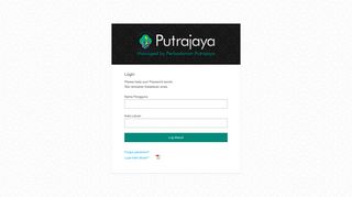 
                            9. Putrajaya Well-Planned City - Login Page