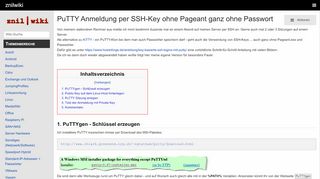 
                            9. PuTTY Anmeldung per SSH-Key ohne Pageant ganz ohne Passwort ...