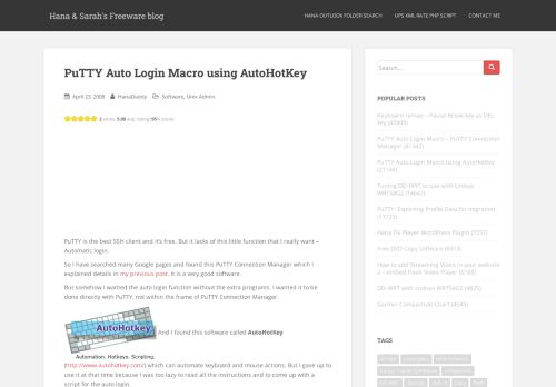 
                            7. PuTTY Auto Login Macro using AutoHotKey | Hana & Sarah's ...