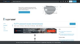 
                            2. PuTTY password access denied - Super User