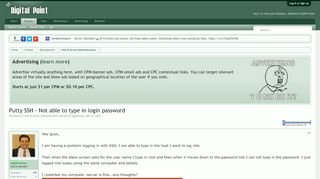 
                            8. Putty SSH - Not able to type in login password - Digital Point Forums