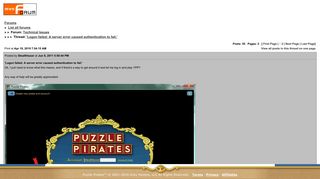 
                            3. Puzzle Pirates Forums - Print Thread - 'Logon failed: A server ...