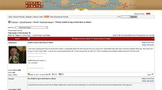 
                            6. Puzzle Pirates Forums - View Thread - Unable to log on Dark Seas ...