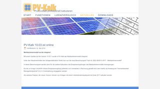 
                            3. PV-Kalk 10.03 ist online