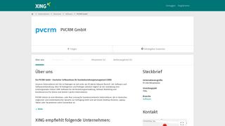 
                            2. PVCRM GmbH als Arbeitgeber | XING Unternehmen