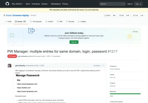 
                            6. PW Manager: multiple entries for same domain, login, password - GitHub