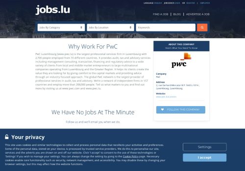 
                            10. PwC Careers, PwC - jobs.lu - Jobs in Luxembourg