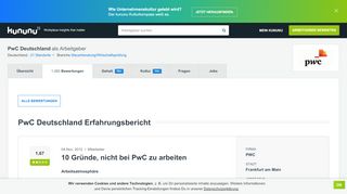 
                            13. PwC Deutschland: 10 Gründe, nicht bei PwC zu arbeiten | kununu