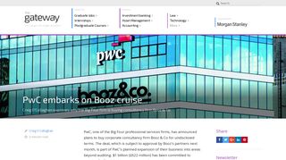 
                            11. PwC embarks on Booz cruise | Consulting on The Gateway