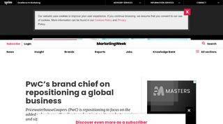 
                            13. PwC's brand chief on repositioning a global business – Marketing ...