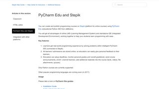 
                            7. PyCharm Edu and Stepik – Stepik