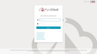 
                            1. PyraCloud Login - SoftwareONE