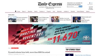 
                            10. Pyramid scheme boss held, more than RM30m seized | Daily Express ...