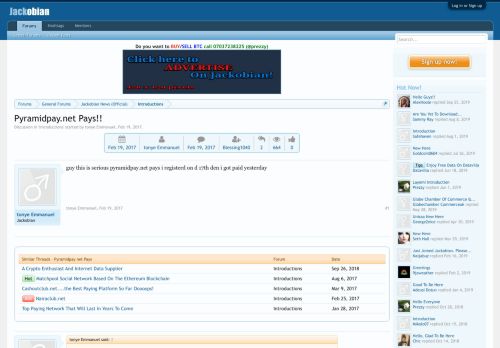 
                            7. Pyramidpay.net Pays!! | Jackobian Forums