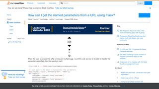 
                            1. Python Flask how to get parameters from a URL? - Stack Overflow