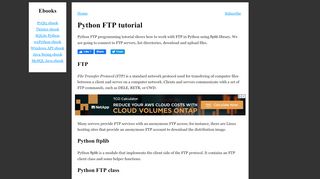 
                            9. Python FTP programming - Python ftplib tutorial - ZetCode