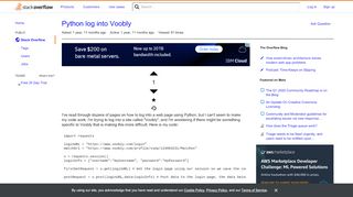 
                            13. Python log into Voobly - Stack Overflow