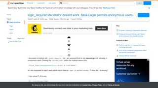 
                            4. python - login_required decorator doesnt work, flask-Login permits ...