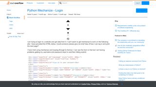 
                            1. Python Mechanize - Login - Stack Overflow