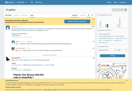 
                            13. Python - najlepsze wpisy o #python w Wykop.pl