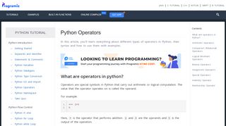 
                            6. Python Operators: Arithmetic, Comparison, Logical and more.