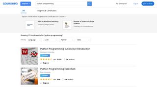 
                            3. Python Programming Courses | Coursera