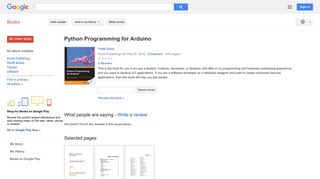 
                            6. Python Programming for Arduino - Google बुक के परिणाम