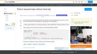 
                            1. Python requests login without name tag - Stack Overflow