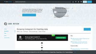 
                            13. python - Scraping Instagram for Hashtag data - Code Review Stack ...