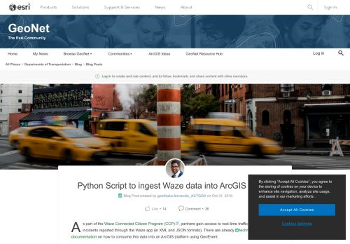 
                            13. Python Script to ingest Waze data into ArcGIS O... | GeoNet