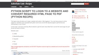 
                            8. Python script to login to a website and convert required html page to ...