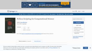 
                            8. Python Scripting for Computational Science | SpringerLink
