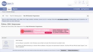 
                            13. Python, SSH, Subprocess | MacUser.de Community