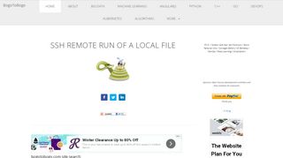 
                            8. Python Tutorial: ssh remote run of a local file - 2018 - BogoToBogo
