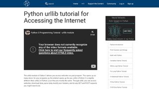 
                            12. Python urllib tutorial for Accessing the Internet - Python Programming ...