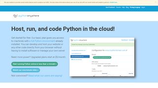 
                            5. PythonAnywhere: Host, run, and code Python in the cloud