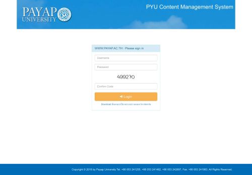 
                            6. PYU Content Management System - Payap University | มหาวิทยาลัยพายัพ