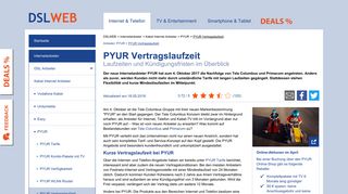 
                            7. PYUR Vertragslaufzeit - Infos zu Mindestlaufzeit und Fristen - DSLWeb