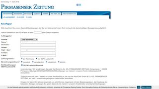 
                            3. PZ-ePaper: PIRMASENSER-ZEITUNG.DE